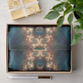 Papier Mousseline Bijou turquoise Fractal Abstrait 2 Découpage (Cadeau)