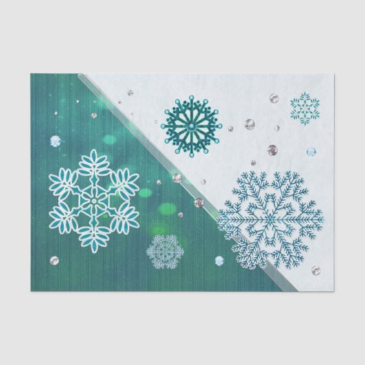 Papier Mousseline Bijoux de flocon de neige 3D (Recto)