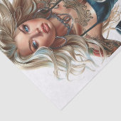 Papier Mousseline Biker Babe15 (Détail)