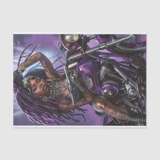 Papier Mousseline Biker Babe5 Bad to the Bone Edition (Recto)
