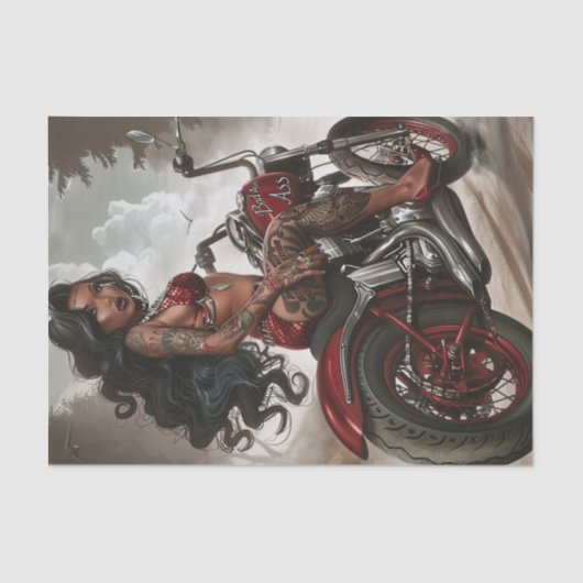 Papier Mousseline Biker Babe7 Bad to the Bone Edition (Recto)