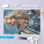 Papier Mousseline Biker Babe8 (Artisanat)
