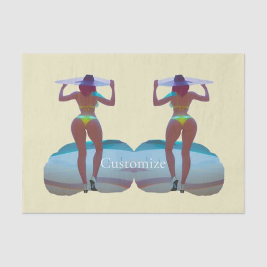 Papier Mousseline Bikini Booty Beach Girl Thunder_Cove (Recto)