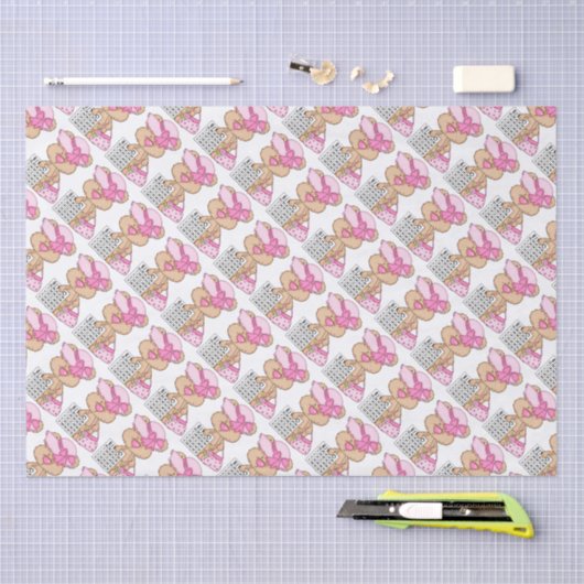 Papier Mousseline Bingo Bear Gamme papier tissu (Artisanat)