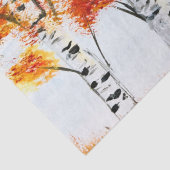 Papier Mousseline Birch Fall Birch Tree Automne Pays Feuille rustiqu (Détail)