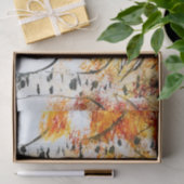 Papier Mousseline Birch Fall Birch Tree Automne Pays Feuille rustiqu (Cadeau)