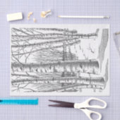 Papier Mousseline Birch Trees En Hiver (Artisanat)