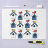 Papier Mousseline Birdhouse Bird House Oiseaux colorés Birdhouse (Artisanat)