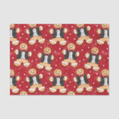 Papier Mousseline Biscuits en pain d'épice à Tuxedos Noël (Recto)