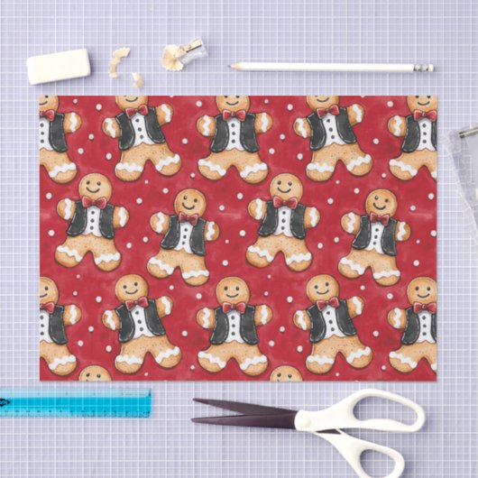 Papier Mousseline Biscuits en pain d'épice à Tuxedos Noël (Artisanat)