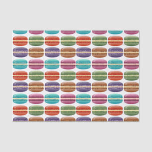 Papier Mousseline Biscuits Girly colorés de Macaron de parties