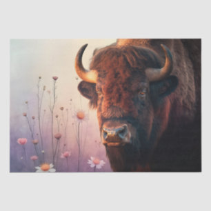 Papier Mousseline Bison Amérindien Buffalo