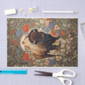 Papier Mousseline Bison élégant William Morris inspiré (Artisanat)