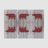 Papier Mousseline bison plaid ours sauvage un 1er anniversaire fête (Recto)