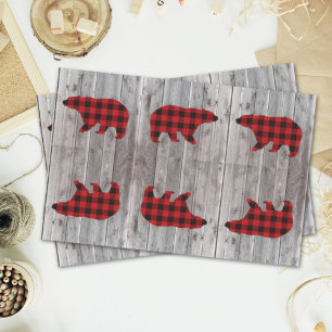 Papier Mousseline bison plaid ours sauvage un 1er anniversaire fête