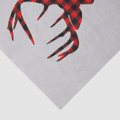 Papier Mousseline bison rouge cabine du pays plaid noël cerf (Détail)