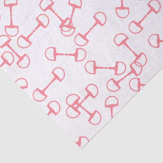 Papier Mousseline Bits équestres rose (Détail)