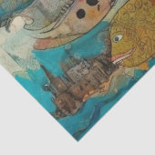 Papier Mousseline Bizarre Sous La Mer Cartoon Enfants Collage Découp (Détail)