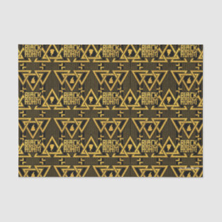 Papier Mousseline Black Adam Lightning Bolt Triangular Pattern