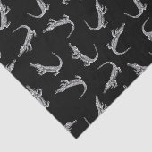 Papier Mousseline Black Alligators Imprimer Motif Animal Art Design (Détail)