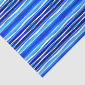 Papier Mousseline Black and Blue Painted Stripes  (Détail)