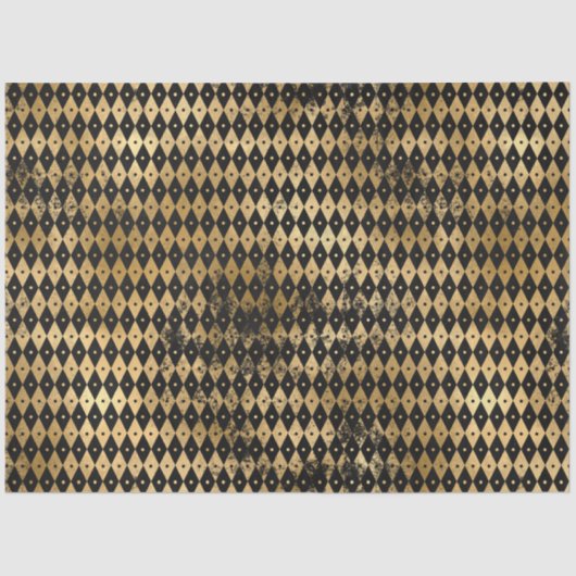 Papier Mousseline Black and Gold Circus Series Design 10 (Recto)