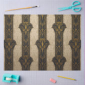 Papier Mousseline Black and Gold Pattern Decoupage  (Artisanat)