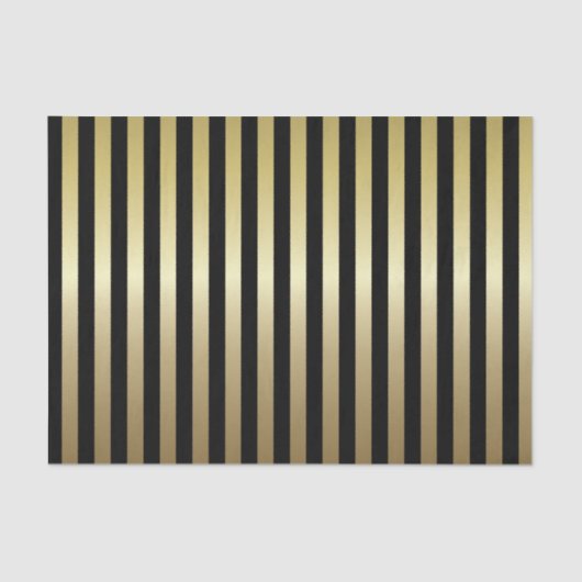 Papier Mousseline Black and Shimmerge Gold Stripes (Recto)
