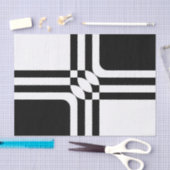 Papier Mousseline Black and white fantasy (Artisanat)