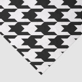 Papier Mousseline Black and White Geometric Houndstooth Decoupage (Détail)