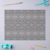 Papier Mousseline Black and White Geometric Pattern (Artisanat)