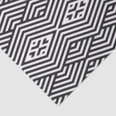 Papier Mousseline Black and White Geometric Pattern (Détail)