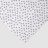 Papier Mousseline Black and White Heart Pattern Valentine's Day (Détail)