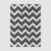 Papier Mousseline Black and white Rustic Chevron pattern (Recto)