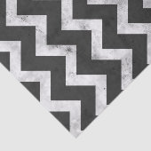 Papier Mousseline Black and white Rustic Chevron pattern (Détail)