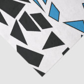 Papier Mousseline Black Blue Stained Glass Pattern (Détail)