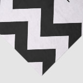 Papier Mousseline Black Bold Chevron avec monogramme (Détail)