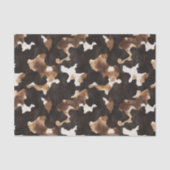 Papier Mousseline Black Brown Cream Cow Print Birthday (Recto)