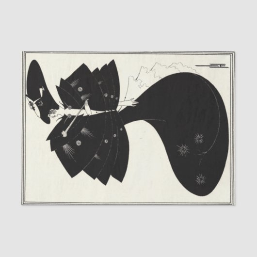 Papier Mousseline Black Cape par Aubrey Beardsley Tissue Paper (Recto)