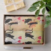 Papier Mousseline Black Cats And Balloons (Cadeau)