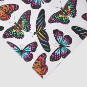 Papier Mousseline Black Colorful Butterflies (Détail)