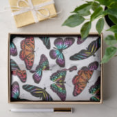 Papier Mousseline Black Colorful Butterflies (Cadeau)