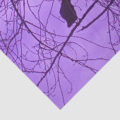 Papier Mousseline Black Crow Ciel violet Arbres Éffrayants noirs (Détail)