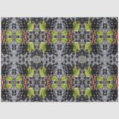 Papier Mousseline Black Currants Berries & Green Leaf Pattern (Recto)