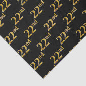 Papier Mousseline Black, Faux Gold 22e (Vingt-deuxième) (Détail)