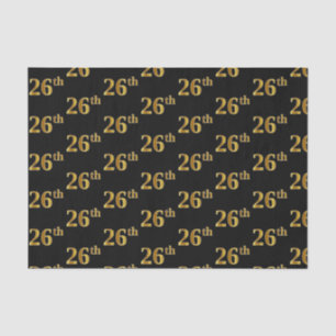 Papier Mousseline Black, Faux Gold 26e (Vingt-sixième)