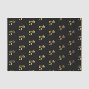 Papier Mousseline Black, Faux Gold 5e (cinquième) Event Tissue Paper