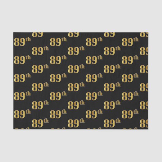 Papier Mousseline Black, Faux Gold 89e (Quatre-Vingt-Neuvième) (Recto)