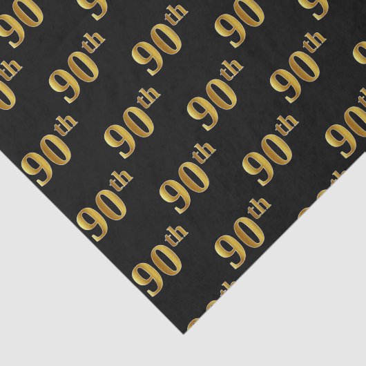 Papier Mousseline Black, Faux Gold 90e (Ninetieth) (Détail)