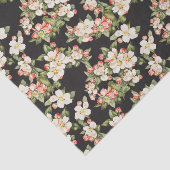 Papier Mousseline Black Floral Elegant (Détail)